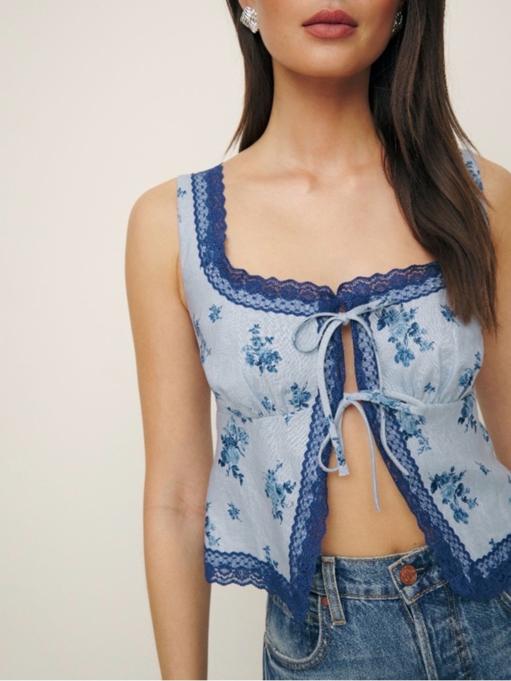 Reformation Rosalie Linen Top